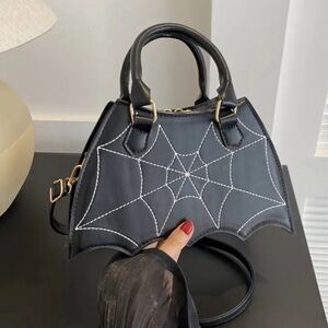 Black Spider Web Mini Bag